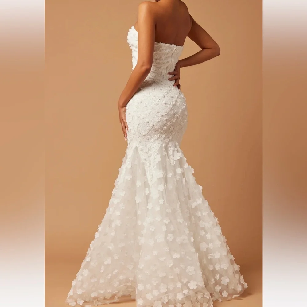 Fashion Nova Strapless White Dress - Picture 3 of 4